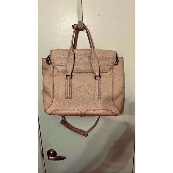 3.1 Phillip Lim Pashli Blush Zipper Leather Tote Satchel Crossbody Beautiful - Picture 5 of 14